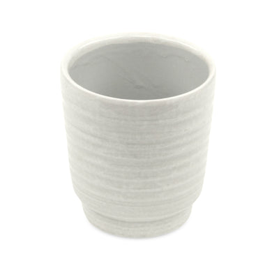 5658WT - Celadi White Rippled Ceramic Pot