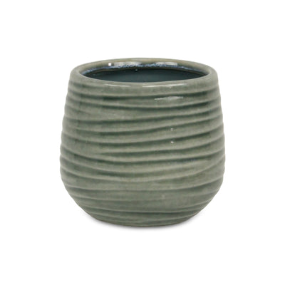 5924GRN - Fairloam Wavey Green Pot