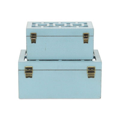FP-3838-2GB - Tessera Mirrored Blue Boxes