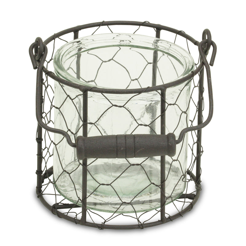 15S001BRM - Teska Jar & Wire Basket - Md