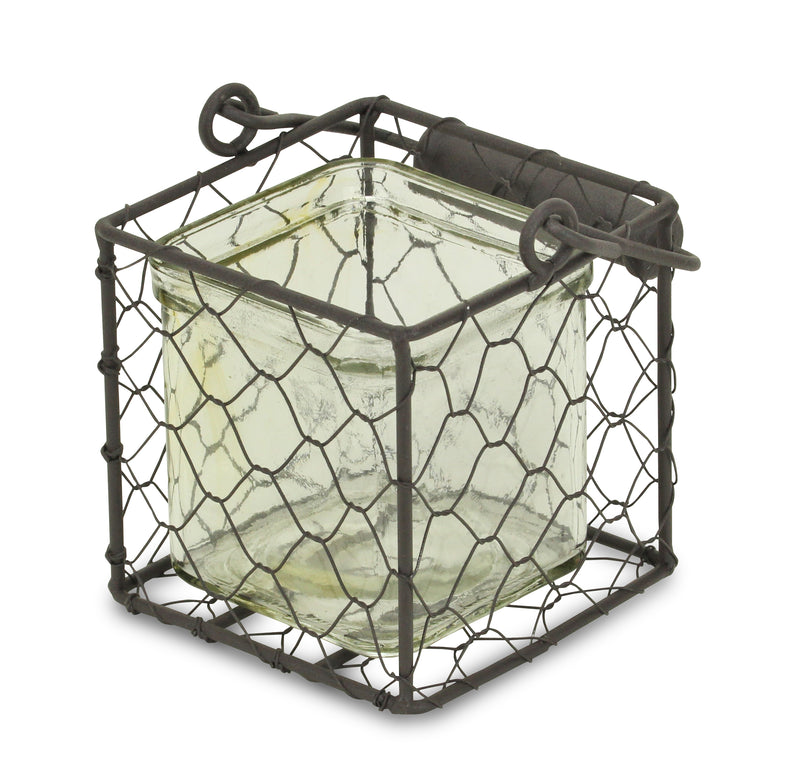 15S002BRS - Teska Jar & Wire Basket - Sm