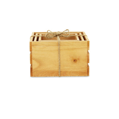 4831D-3 - Rustic Farmstead Wood Crates - Brown