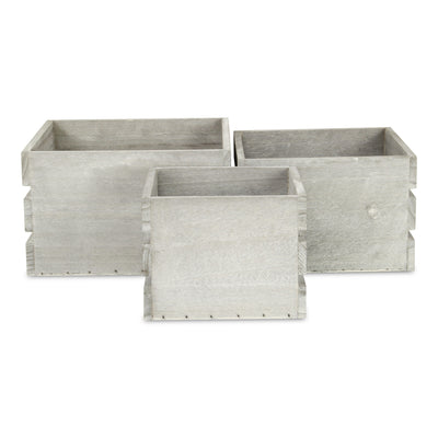 4831-3E - Rustic Farmstead Wood Crates - Gray