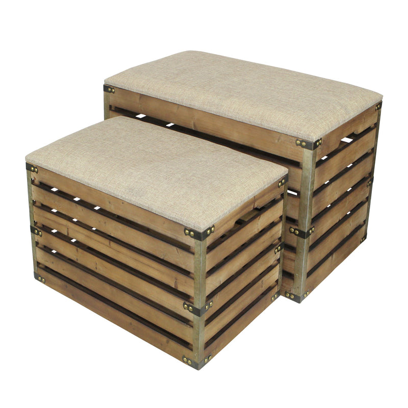 4935-2 - SiloSong Rectangular Storage Bench - Brown