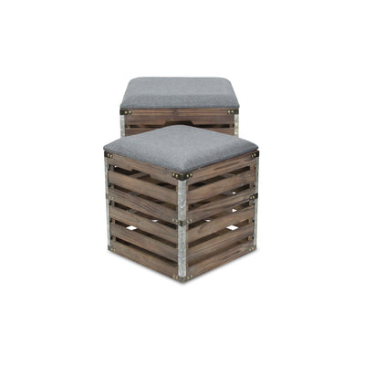 4936-2GW - SiloSong Square Storage Bench - Gray