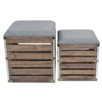 4936-2GW - SiloSong Square Storage Bench - Gray