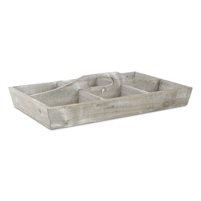 4953GW - Loomstead Tapered Wood Caddy - Gray