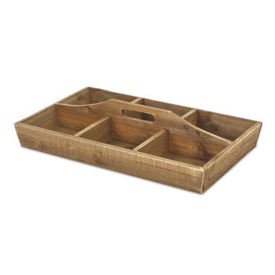 4953 - Loomstead Tapered Wood Caddy - Brown