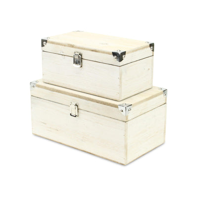 5152-2WT - Octavia Wood Boxes - White