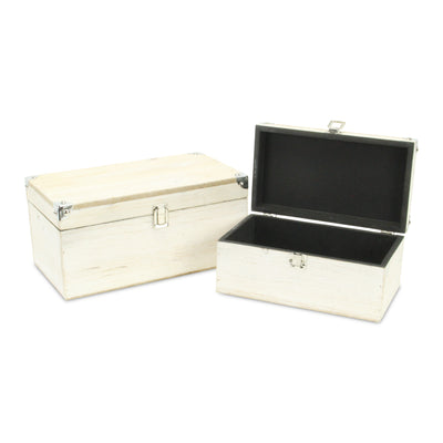 5152-2WT - Octavia Wood Boxes - White