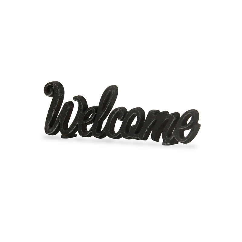 5333 - Ingrid "Welcome" Cast Iron Décor - Natural