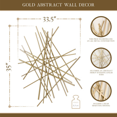 5369GD - Avalon Large Wall Décor - Gold