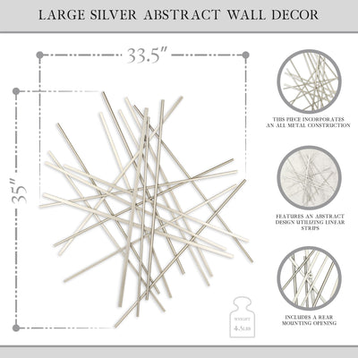 5369SV - Avalon Large Wall Décor - Silver