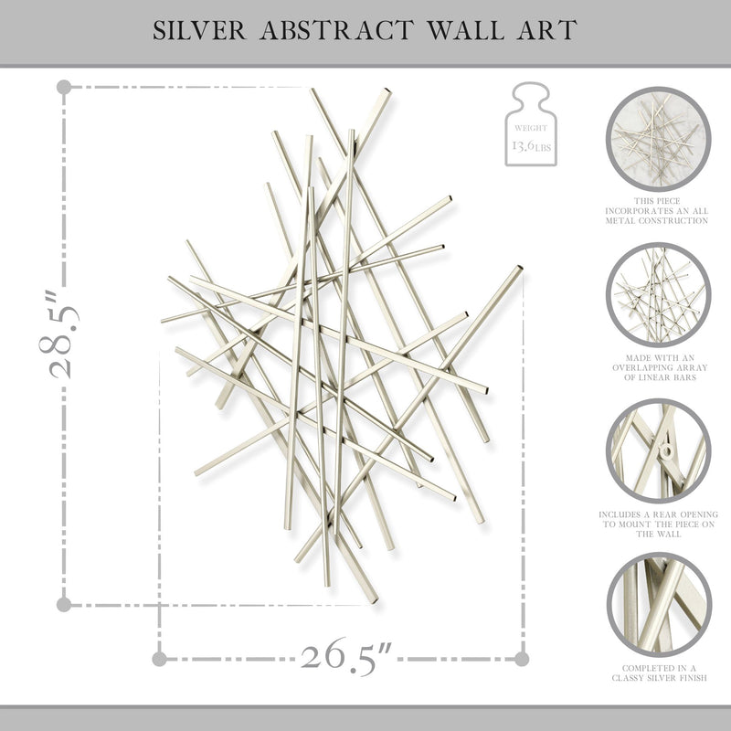5370SV - Avalon Small Wall Décor - Silver
