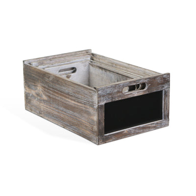 FP-3766-4 - Cyprian Wood & Chalkboard Crates