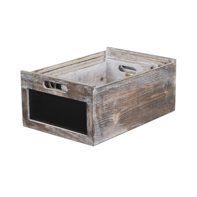 FP-3766-4 - Cyprian Wood & Chalkboard Crates