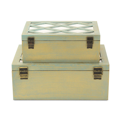 FP-3839-2BG - Ebba Mirrored Brushed Gold Boxes