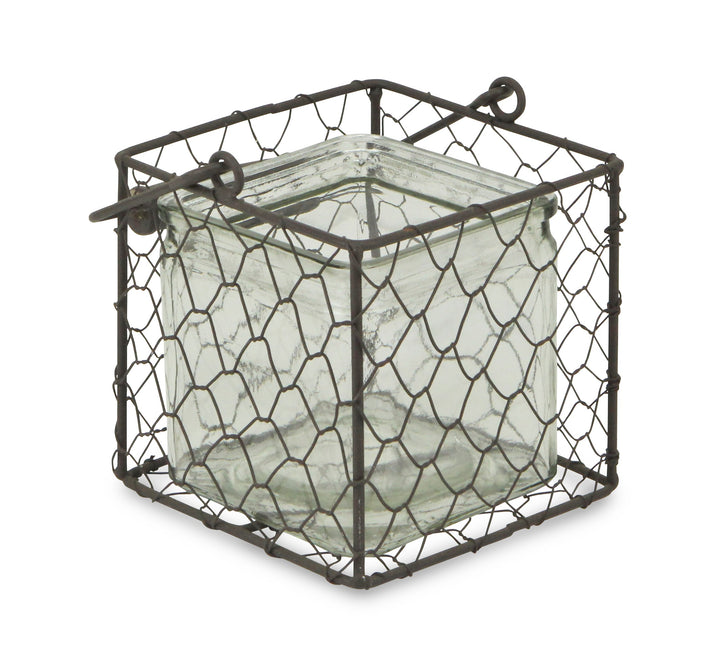15S002BR - Teska Jar & Wire Basket - Square