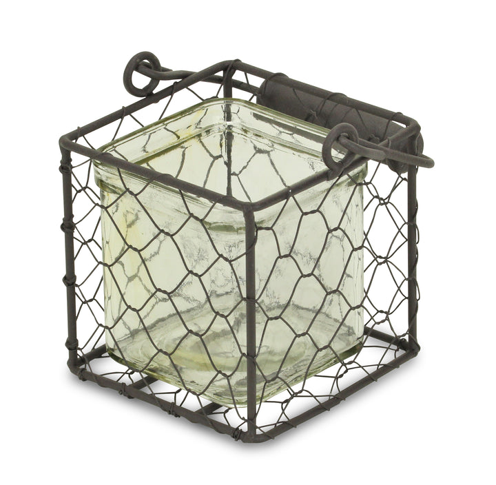 15S002BR - Teska Jar & Wire Basket - Square