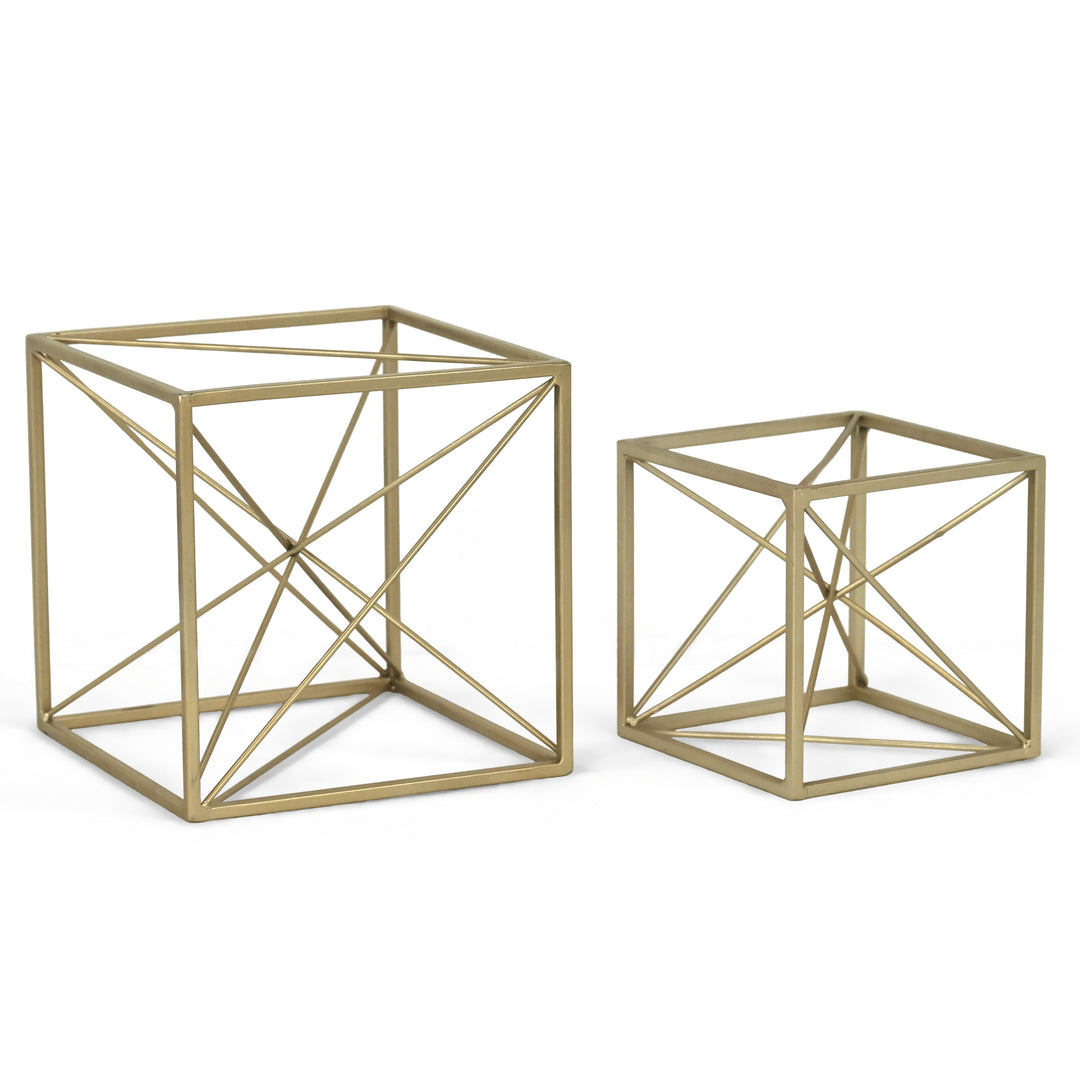 4738 - Emel Gold Cube Décor