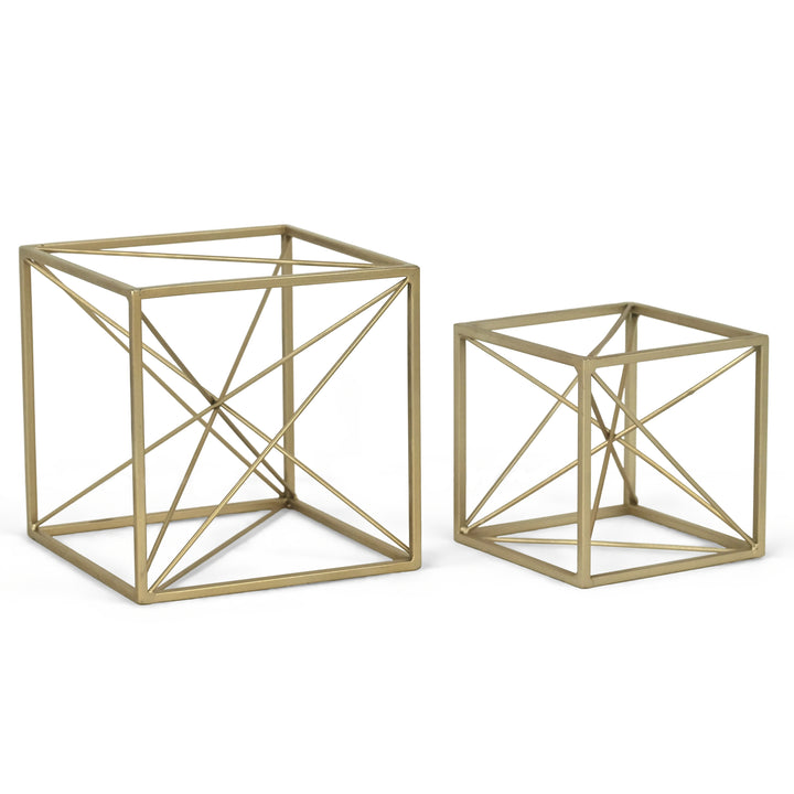 4738 - Emel Gold Cube Décor