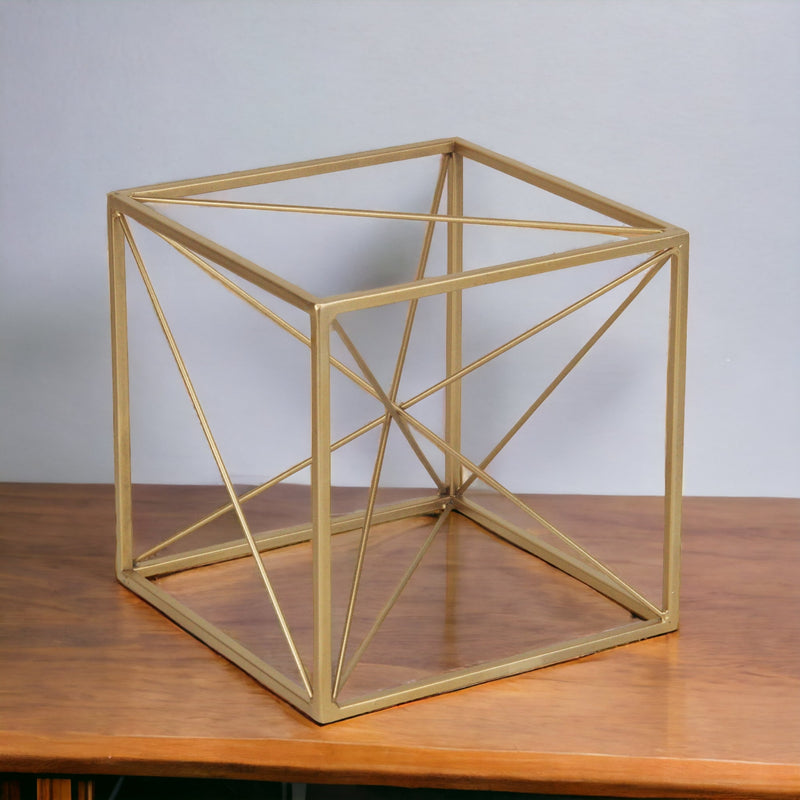 4738L - Emel Gold Cube Decor