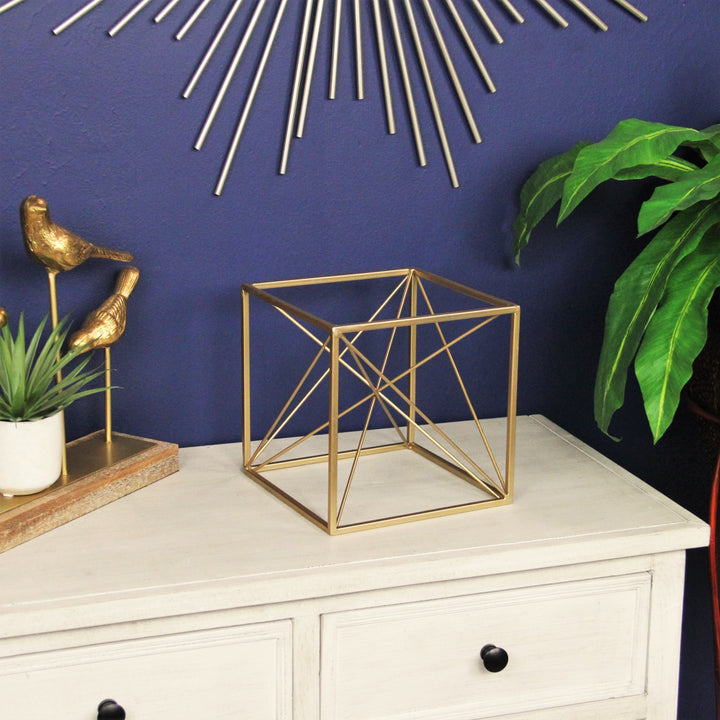 4738 - Emel Gold Cube Décor