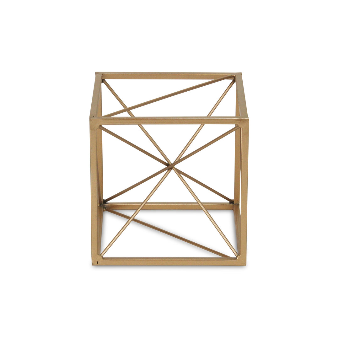 4738 - Emel Gold Cube Décor