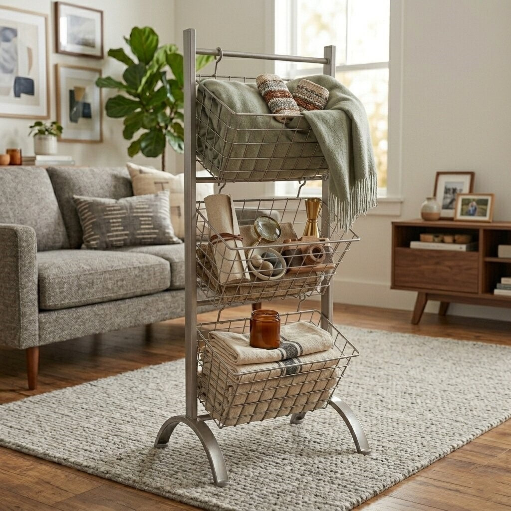 4809 - Orsino Metal Basket Storage