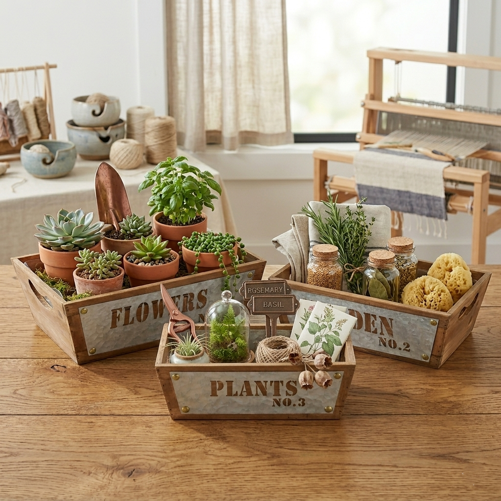 4812-3 - Persim Tapered Wood Crates