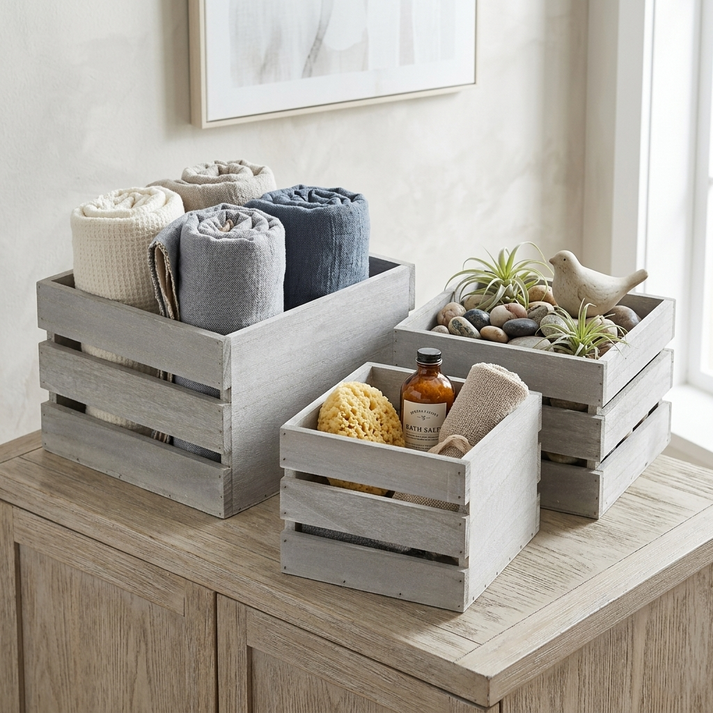 4831-3 - Rustic Farmstead Wood Crates