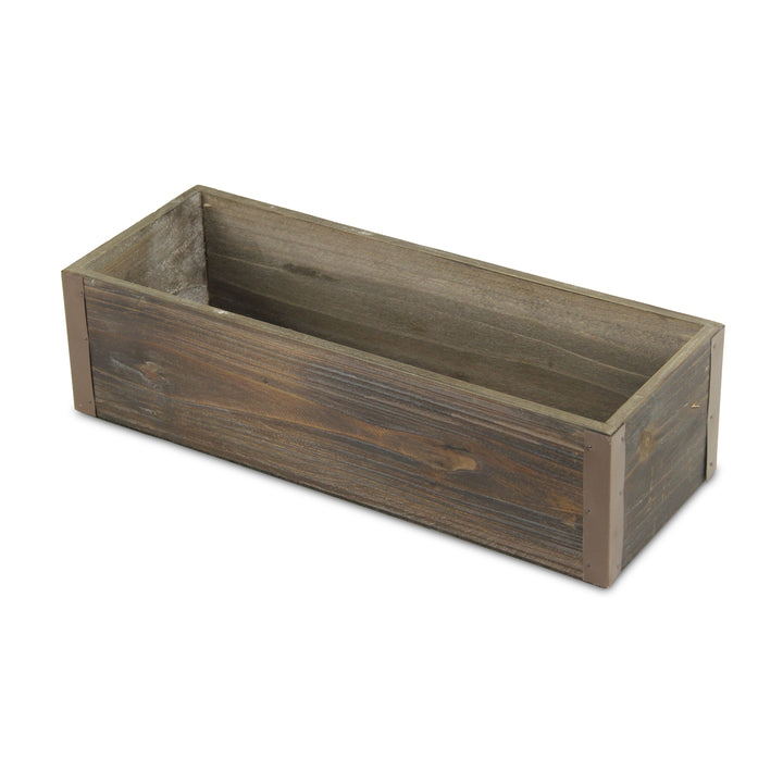 4911 - Fiorel Rectangular Wood Planter