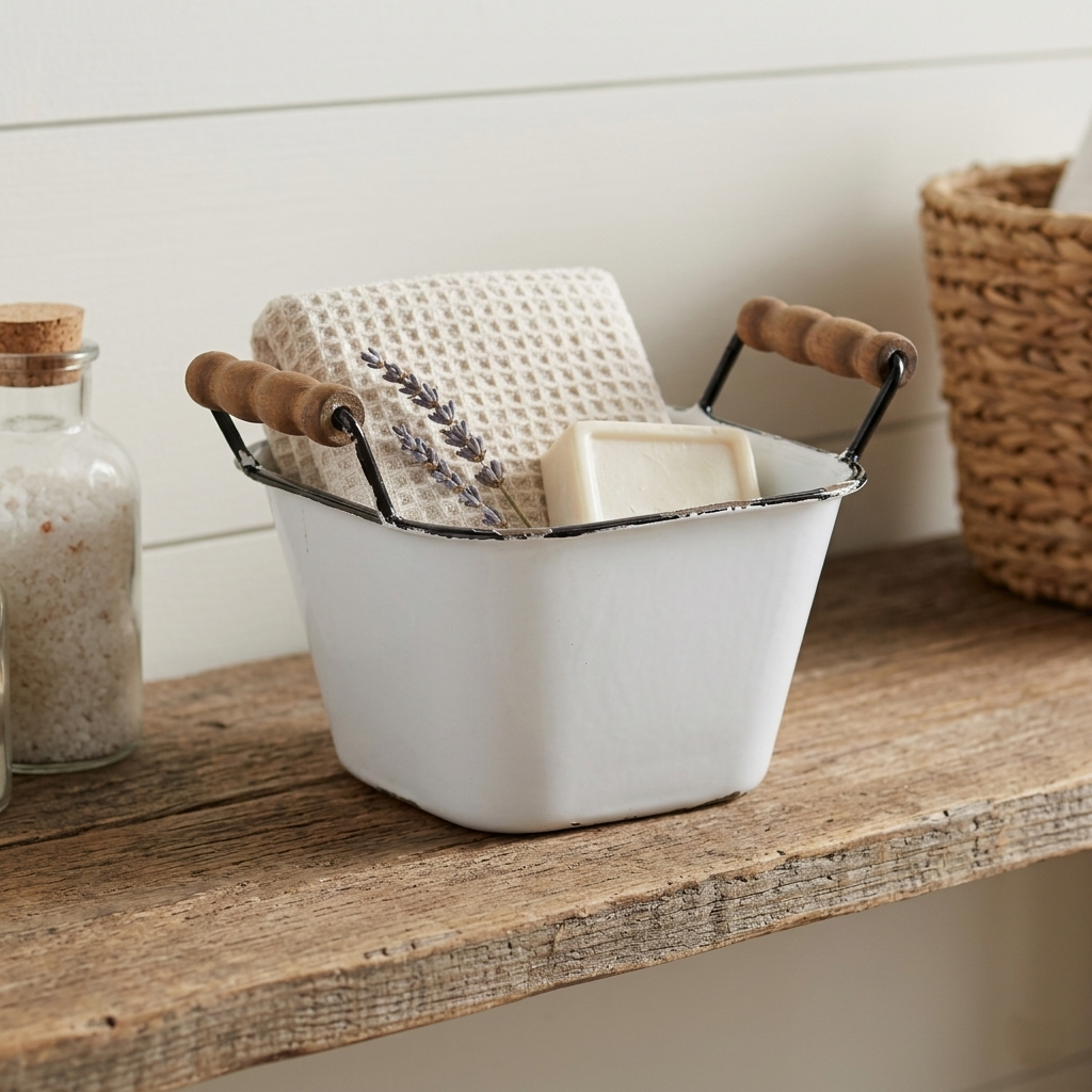 5012BK - Beatrice White & Black Bin