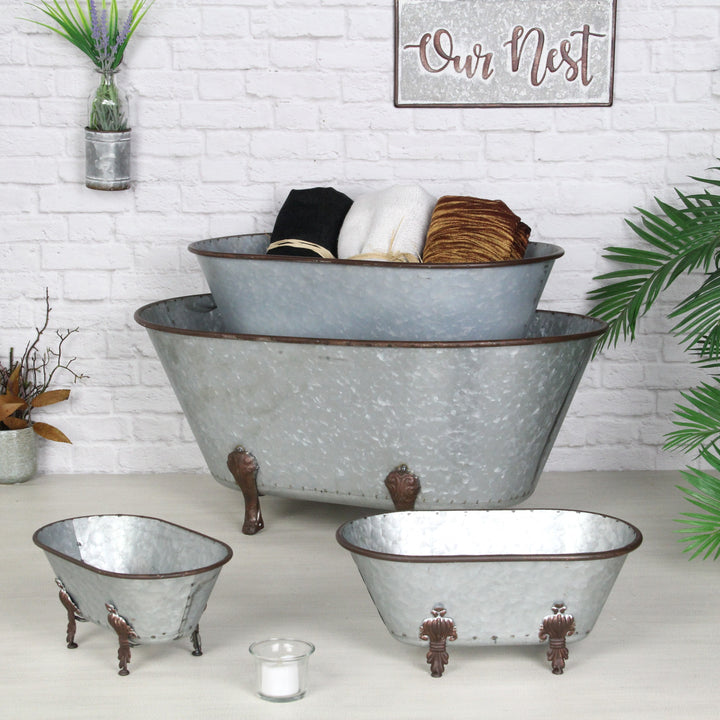 5018GV - Lavande Galvanized Tub Decor