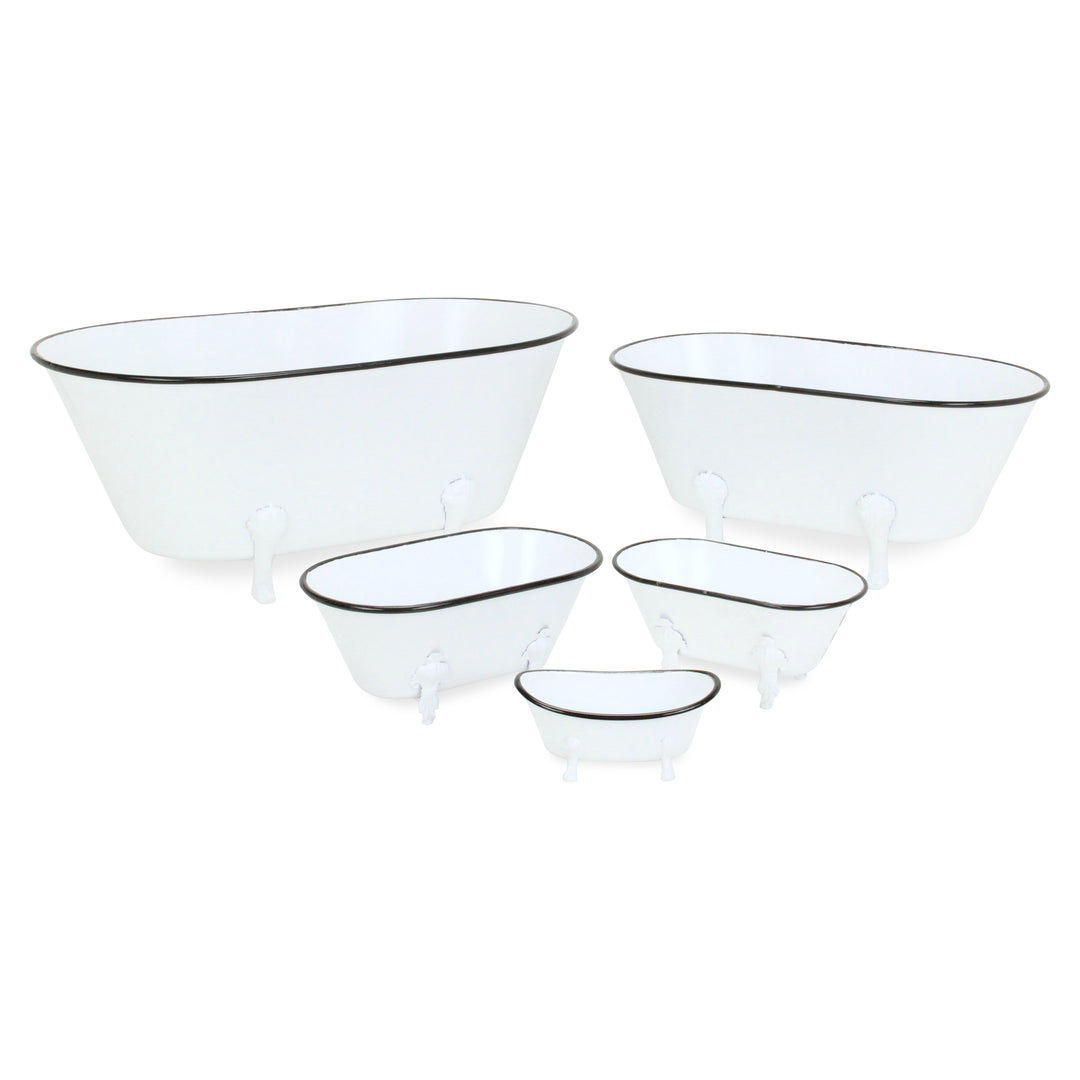 5018W - Lavande White Tub Decor