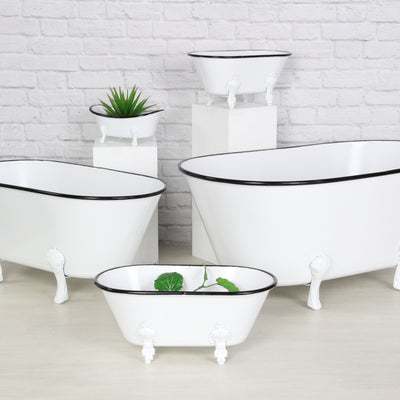 5018S-W - Lavande White Tub Decor