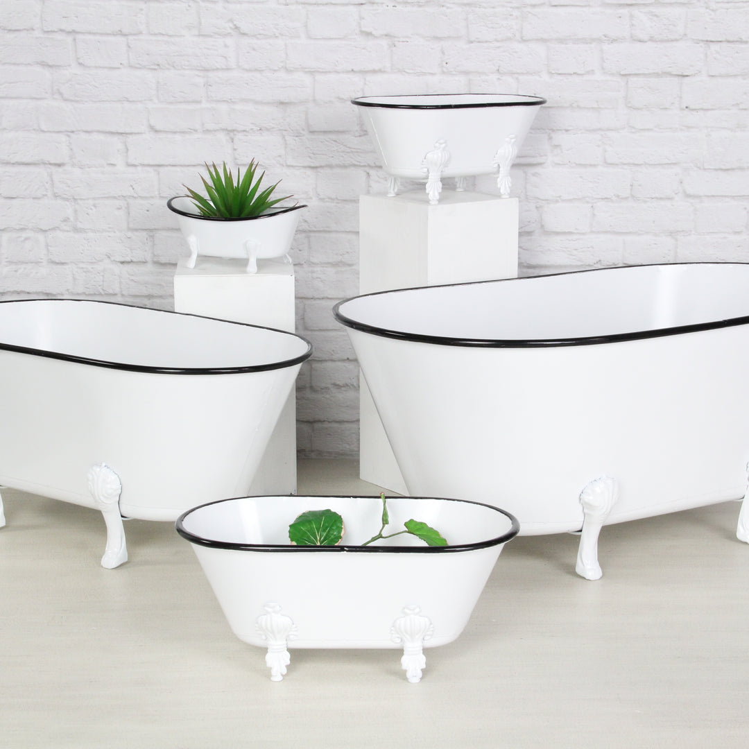 5018W - Lavande White Tub Decor