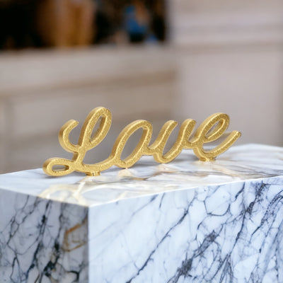 5034GD - Amara "Love" Cast Iron Decor