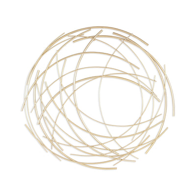 5051GD - Denine Round Wall Art - Gold