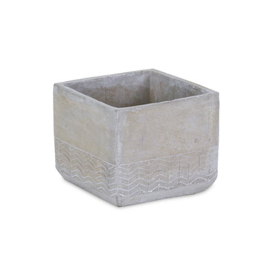 5092<p>Sala Square Cement Arrow Pot </p>