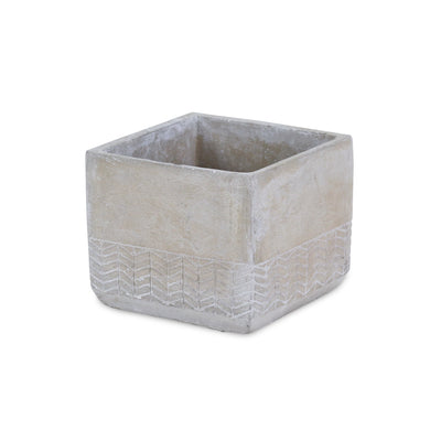 5092<p>Sala Square Cement Arrow Pot </p>