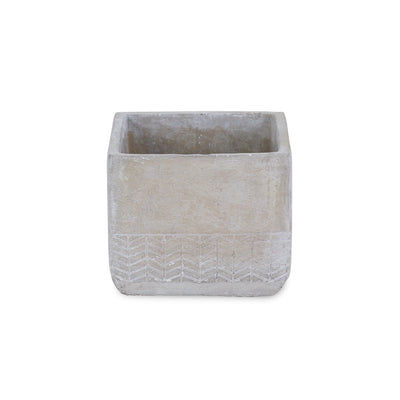 5092<p>Sala Square Cement Arrow Pot </p>