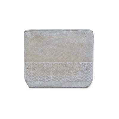 5092<p>Sala Square Cement Arrow Pot </p>
