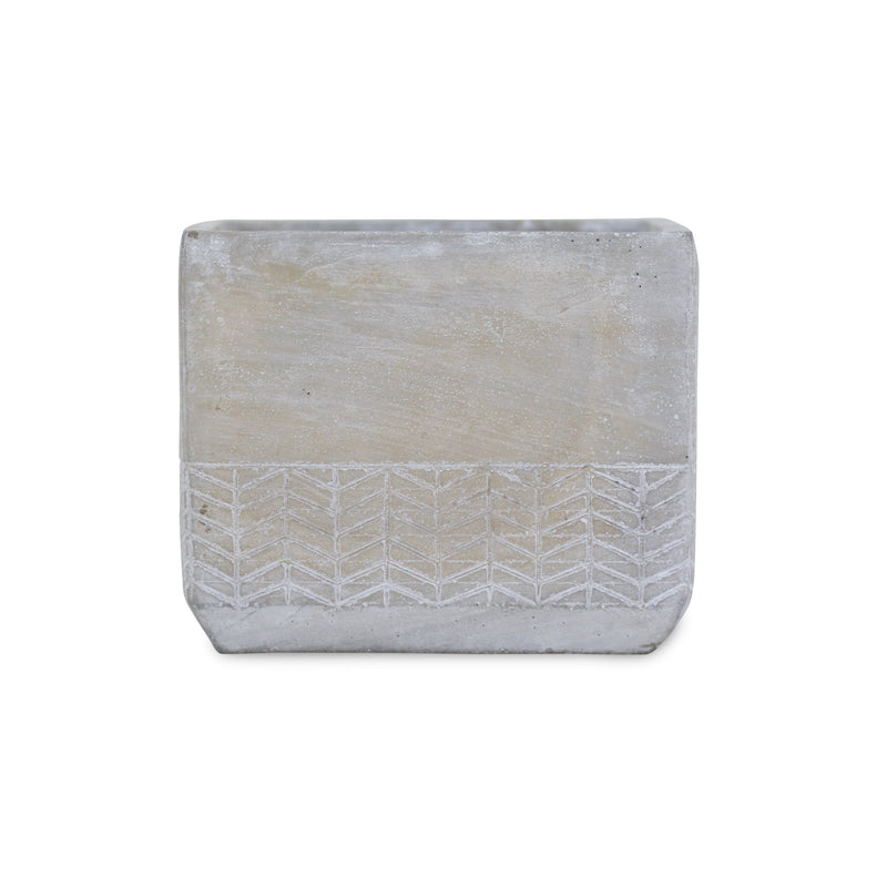 5092<p>Sala Square Cement Arrow Pot </p>