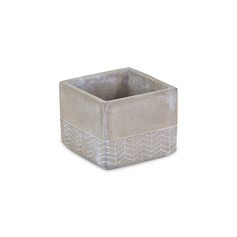 5092<p>Sala Square Cement Arrow Pot </p>