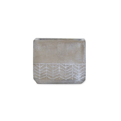 5092<p>Sala Square Cement Arrow Pot </p>