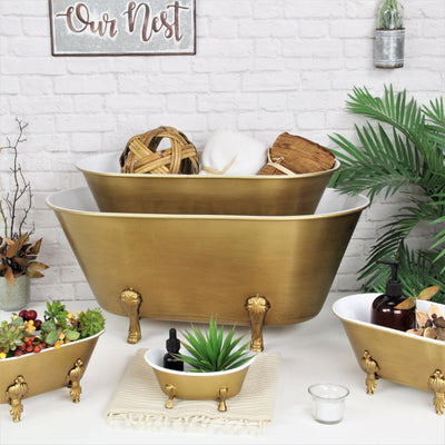 5129L-GD - Lavande Golden Tub Décor