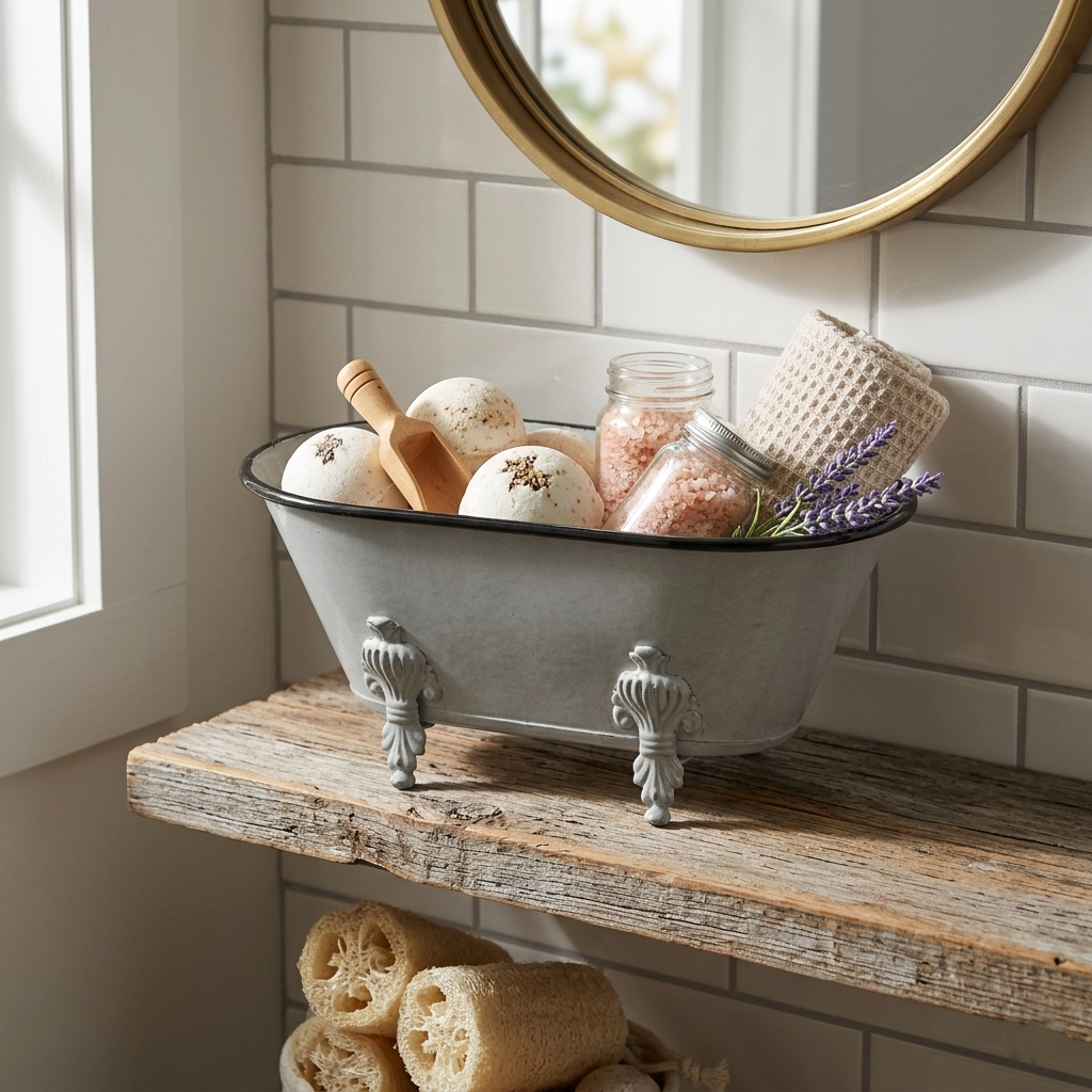 5018GR - Lavande Gray Tub Decor