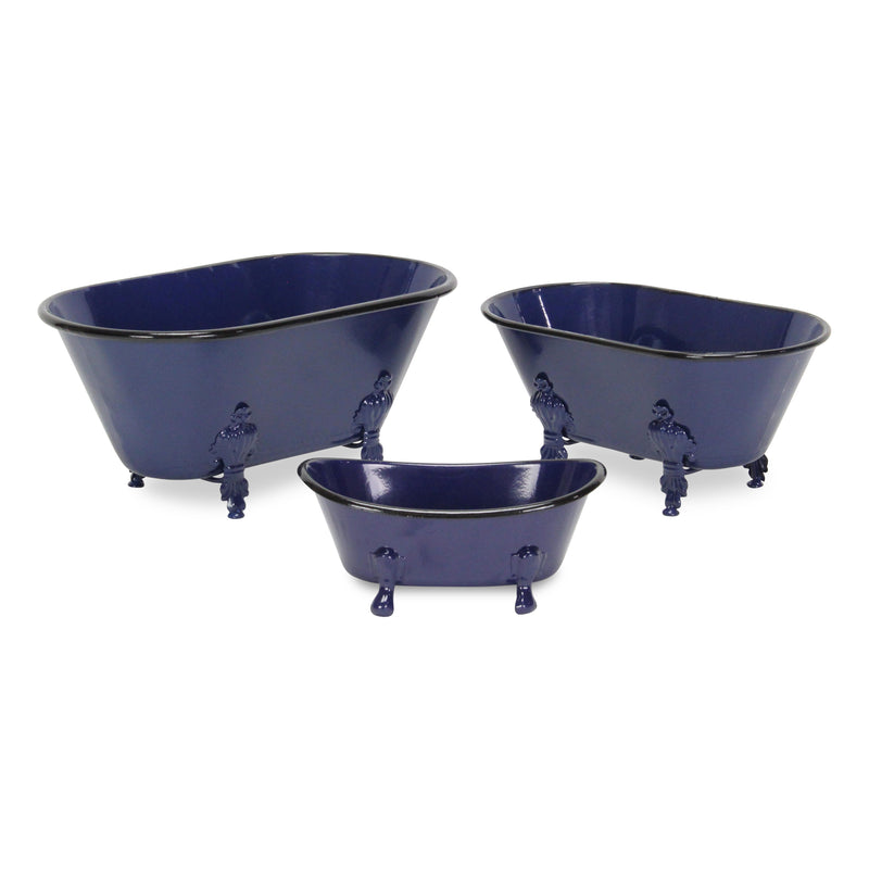 5129L-NB - Lavande Navy Blue Tub Decor