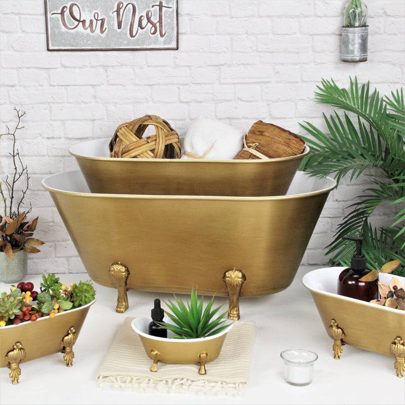 5129S-GD - Lavande Golden Tub Décor